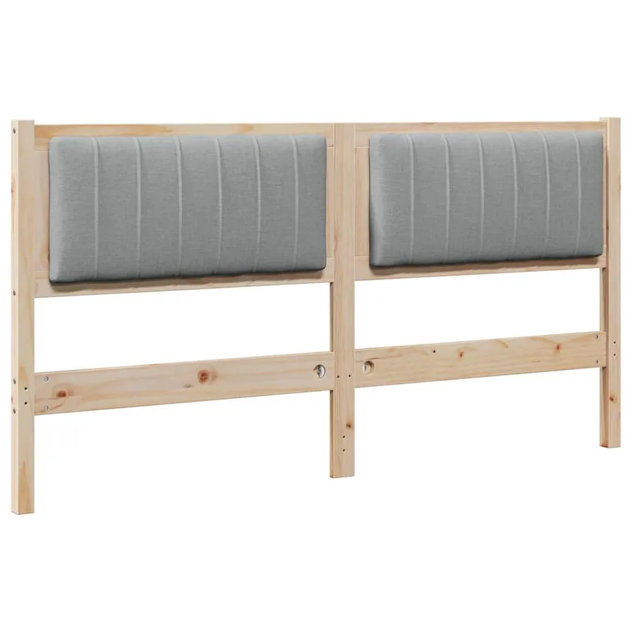 Tête de lit capitonnée Marron 150 cm Pin massif - 2