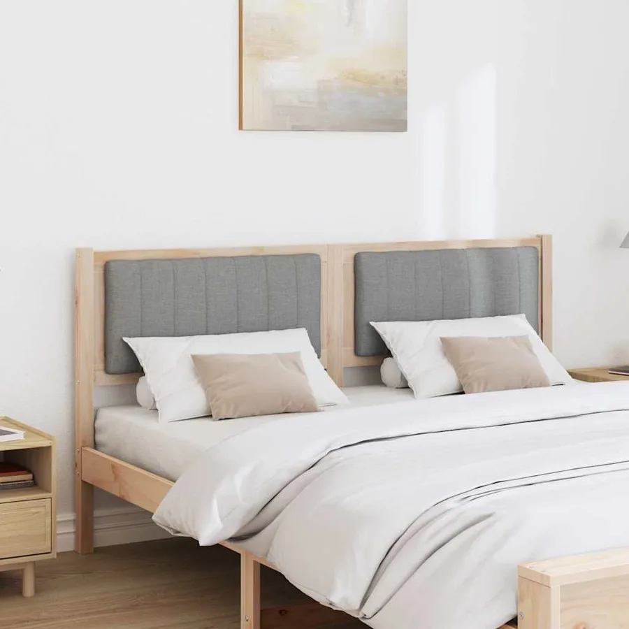Tête de lit capitonnée Marron 150 cm Pin massif - 3