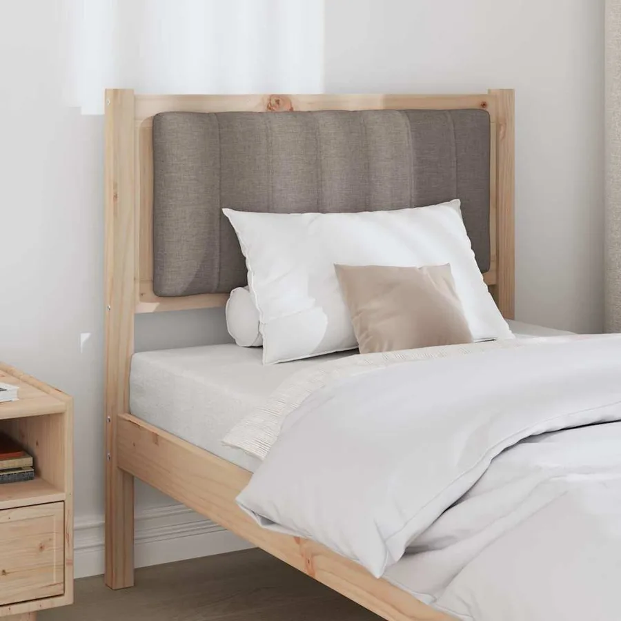 Tête de lit capitonnée avec tête de lit Marron 80 cm Pin massif - 3