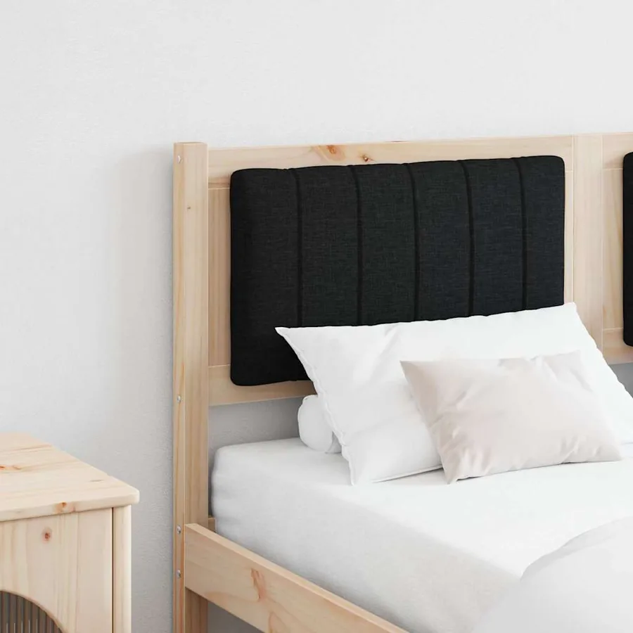 Tête de lit capitonnée Marron 135 cm Pin massif