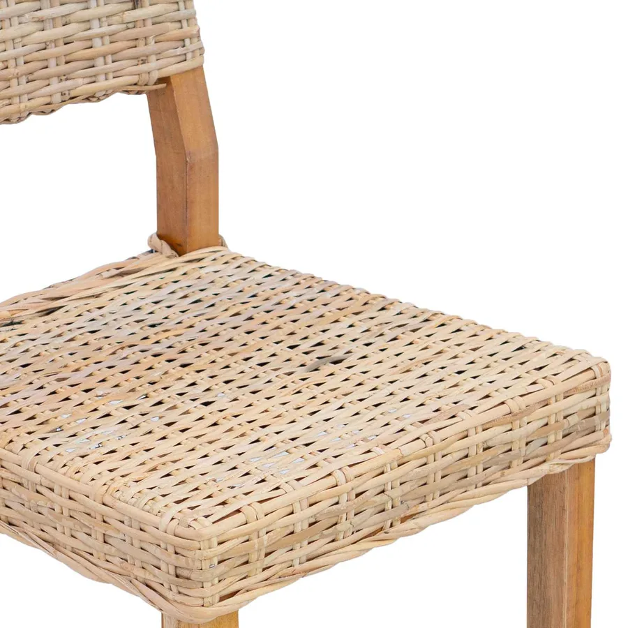 Chaise de salle à manger 2 pcs Rattan Kubu Naturel - 9