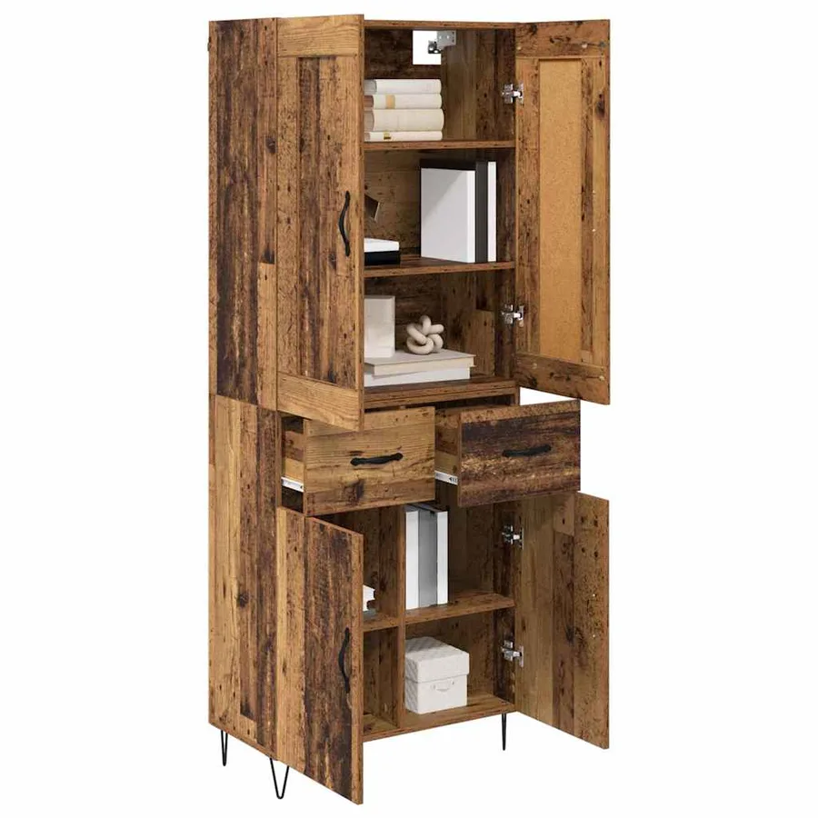 Haut Armoire Bois Ancien 69,5 x 34 x 180 cm Bois d'ingénierie - 3