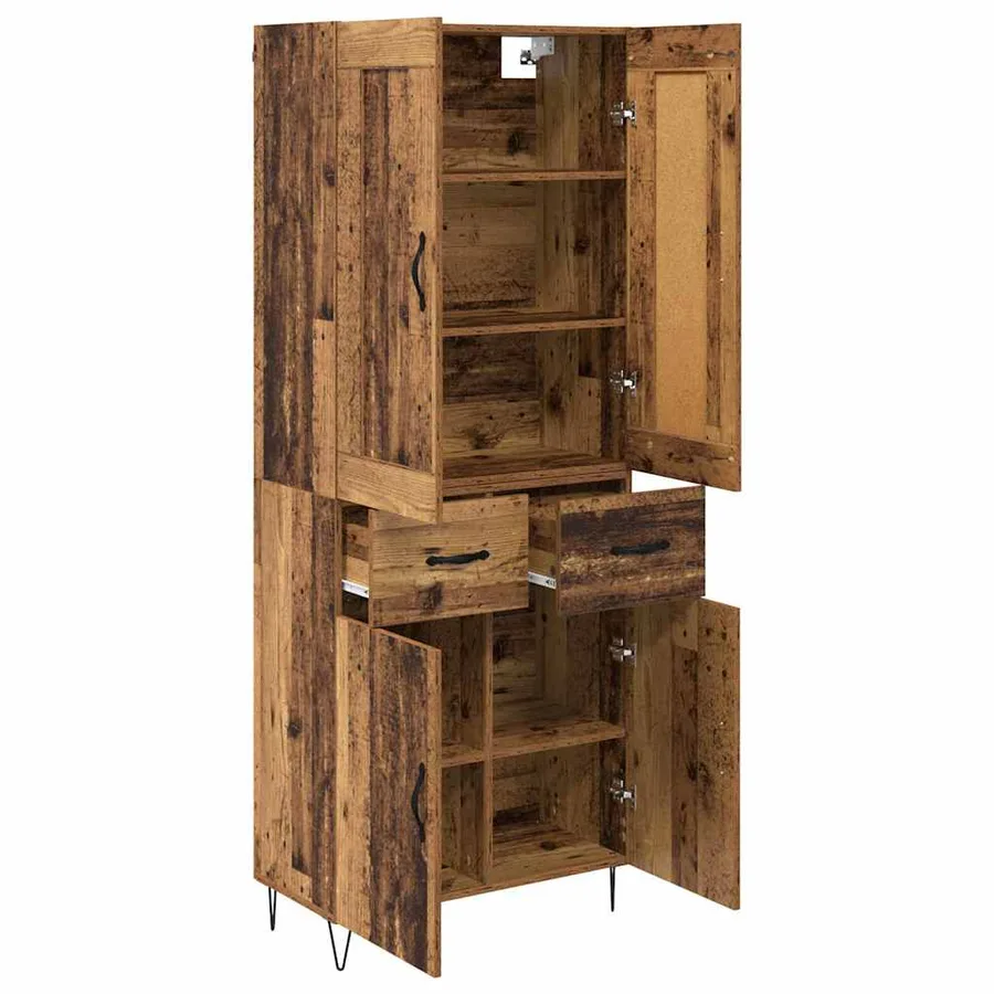 Haut Armoire Bois Ancien 69,5 x 34 x 180 cm Bois d'ingénierie - 5