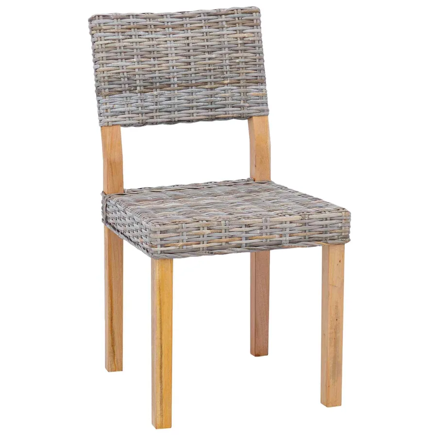 Chaise de salle à manger 2 pcs Rattan Kubu Gris Kubu - 4