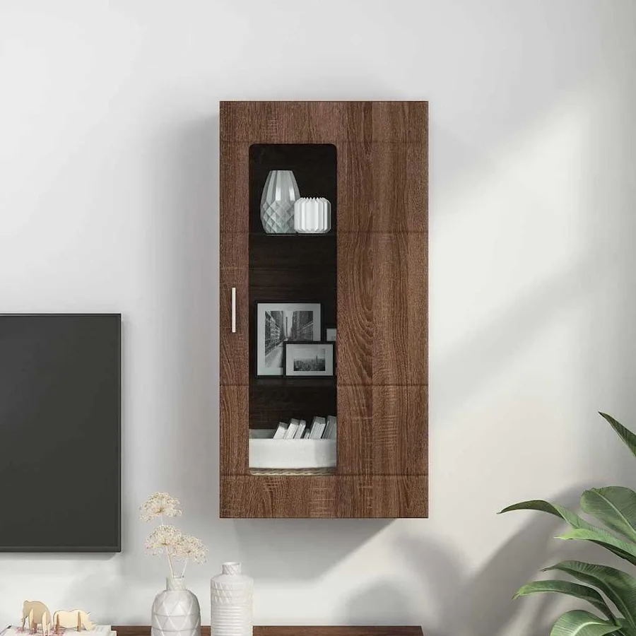 Cabinet en Bois Chêne brun 50 x 29 x 100 cm Bois d'ingénierie - 4
