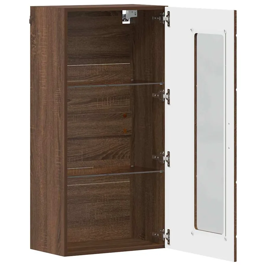 Cabinet en Bois Chêne brun 50 x 29 x 100 cm Bois d'ingénierie - 5