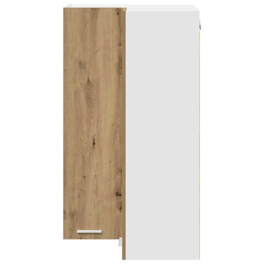 Armoire suspendue Chêne Artisan et Blanc 57 x 57 x 100 cm - 6