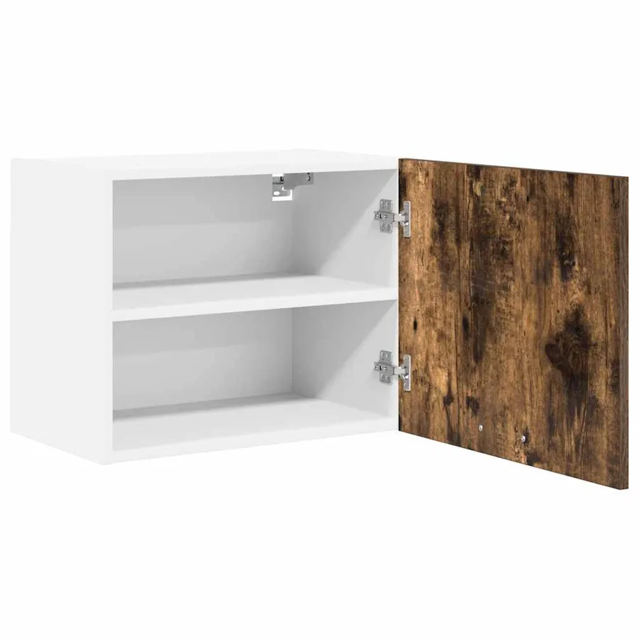 Armoire suspendue 2 pcs Chêne fumé et Blanc 50 x 31 x 40 cm - 6