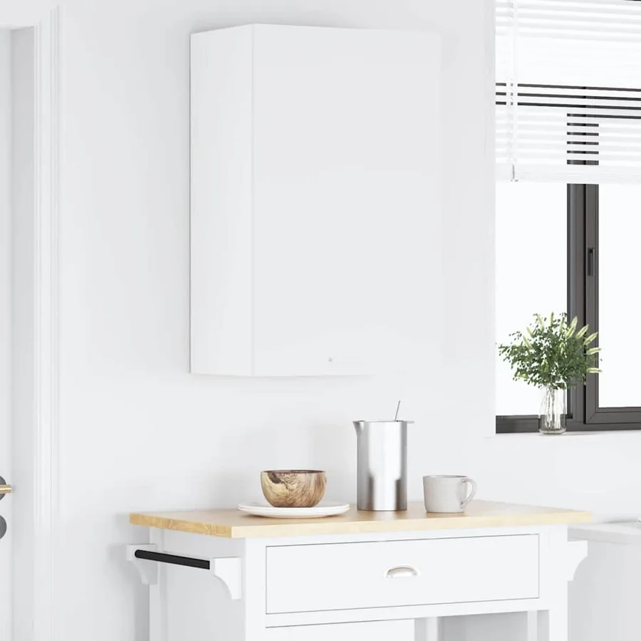 Armoire suspendue Blanc 50 x 31 x 80 cm Bois d'ingénierie - 4