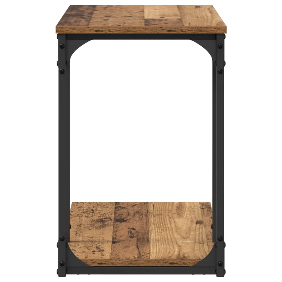 Table d'appoint Bois ancien 50 x 35 x 52 cm Bois d'ingénierie - 6