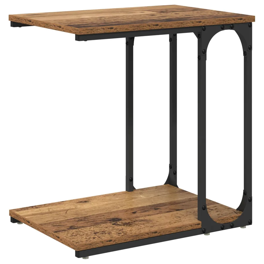 Table d'appoint Bois ancien 50 x 35 x 52 cm Bois d'ingénierie - 7