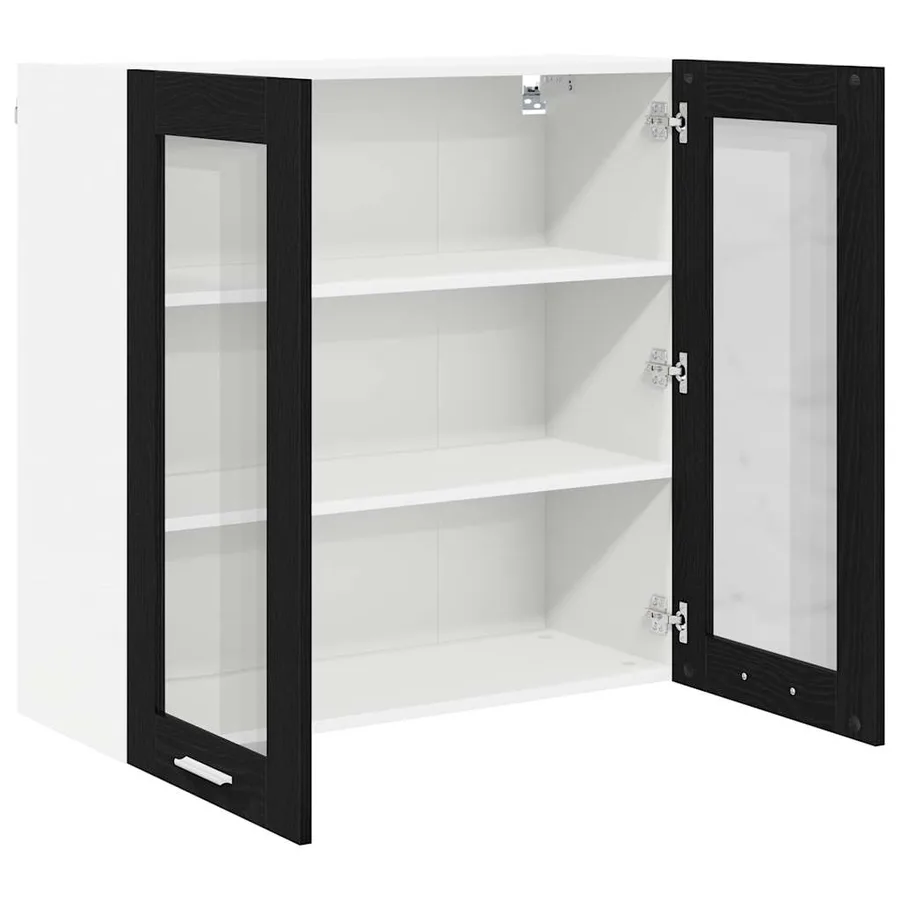 Armoire suspendue Chêne noir 80 x 31 x 80 cm Bois d'ingénierie - 5
