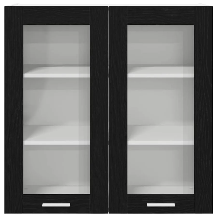 Armoire suspendue Chêne noir 80 x 31 x 80 cm Bois d'ingénierie - 6