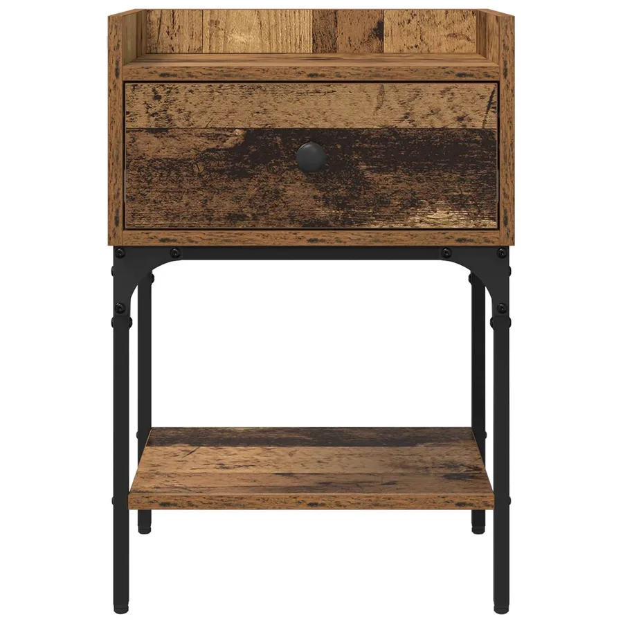 Table de chevet Bois ancien 40 x 29 x 60 cm Bois d'ingénierie - 6