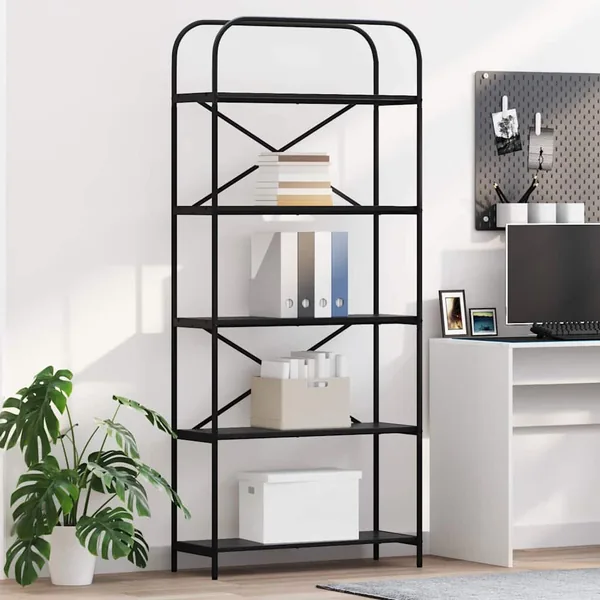 Étagère Chêne noir 80 x 30 x 183 cm Bois d'ingénierie