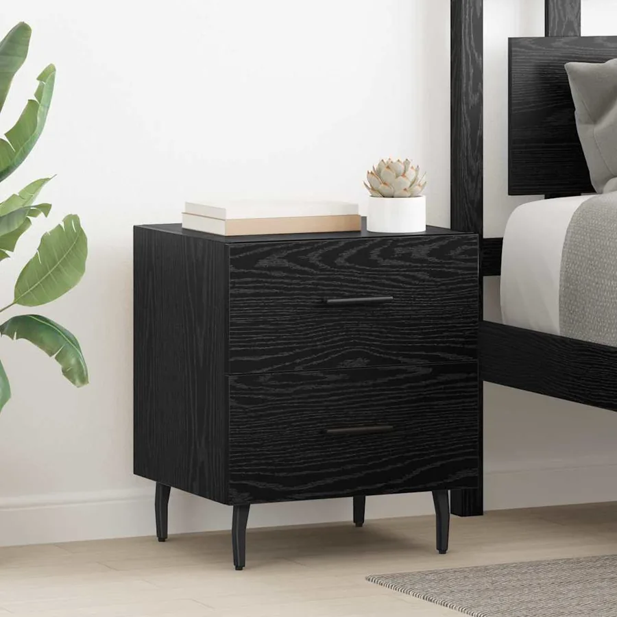 Cabinet de chevet 2 pcs Chêne noir 40 x 35 x 47,5 cm