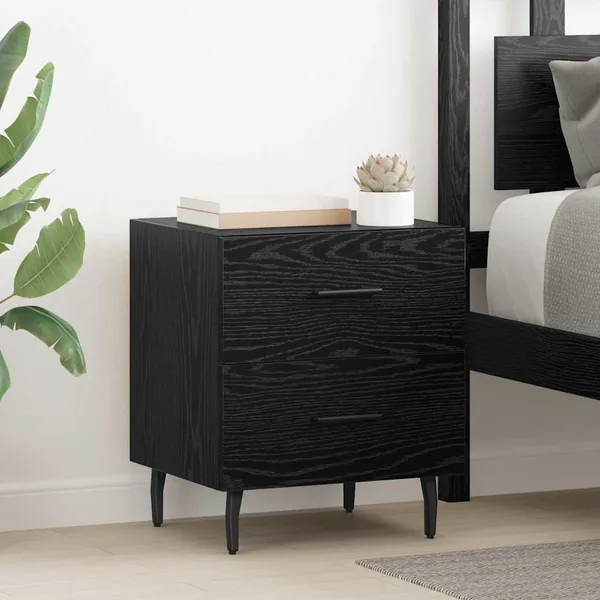 Cabinet de chevet 2 pcs Chêne noir 40 x 35 x 47,5 cm