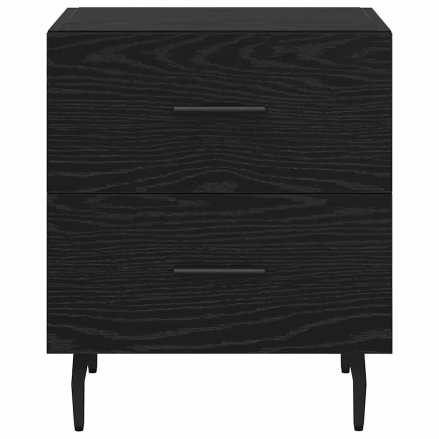 Cabinet de chevet 2 pcs Chêne noir 40 x 35 x 47,5 cm - 7
