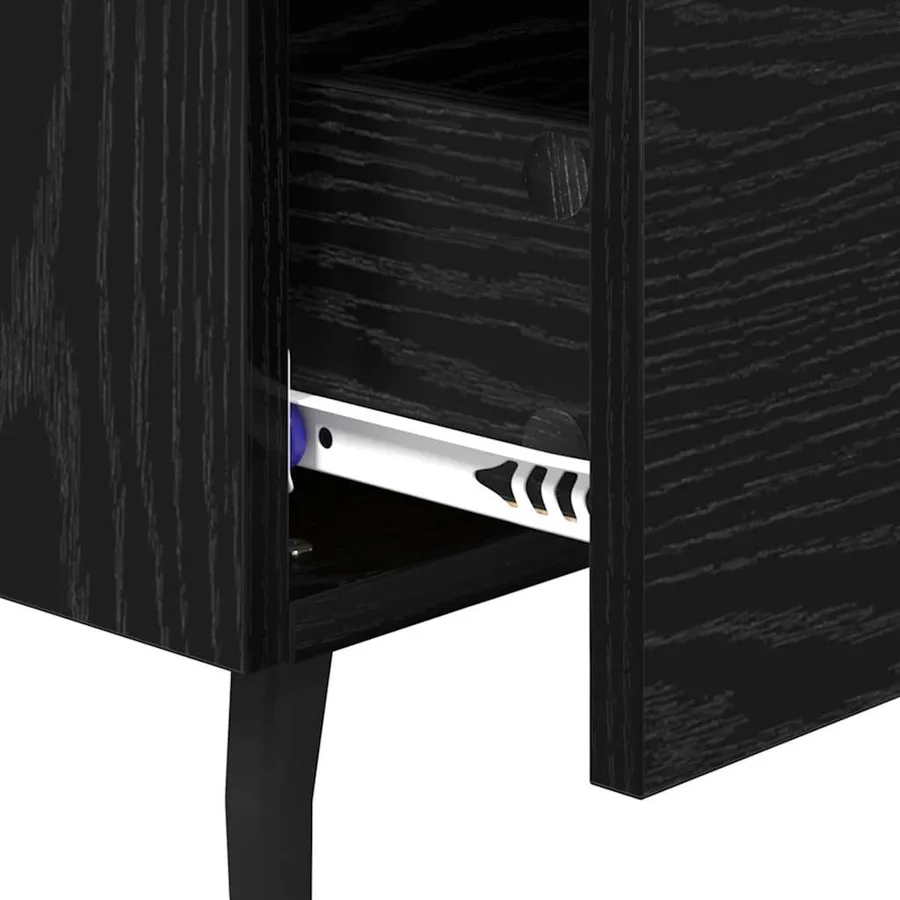 Cabinet de chevet 2 pcs Chêne noir 40 x 35 x 47,5 cm - 8