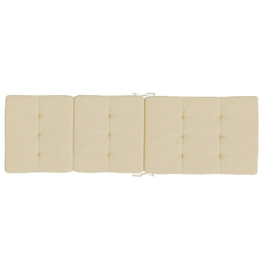Coussins de chaise longue lot de 2 beige tissu oxford - 5