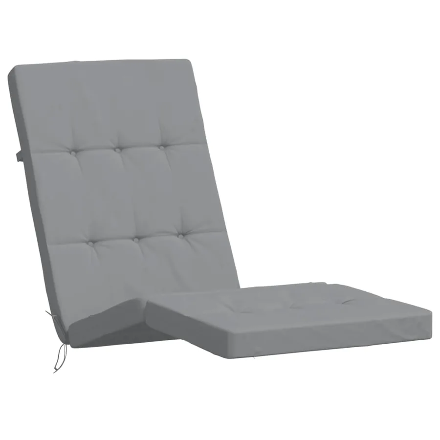 Coussins de chaise longue lot de 2 gris tissu oxford - 4