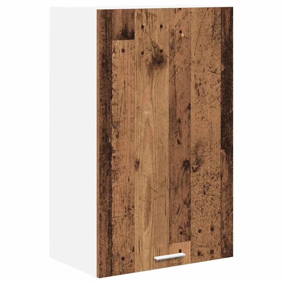 Armoire suspendue Bois ancien et Blanc 50 x 31 x 80 cm - 2