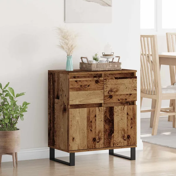 Buffet Bois Ancien 60 x 35 x 70 cm Bois d'ingénierie et fer
