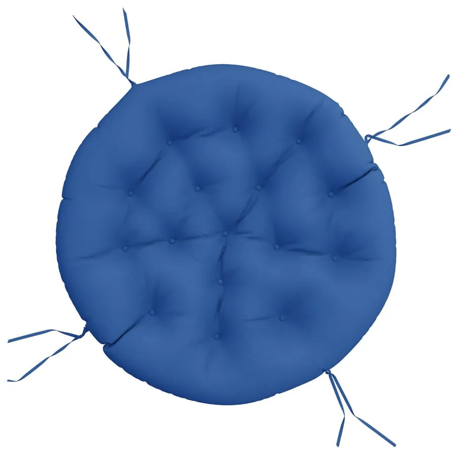 Coussin rond bleu royal Ø 100 x11 cm tissu oxford - 2