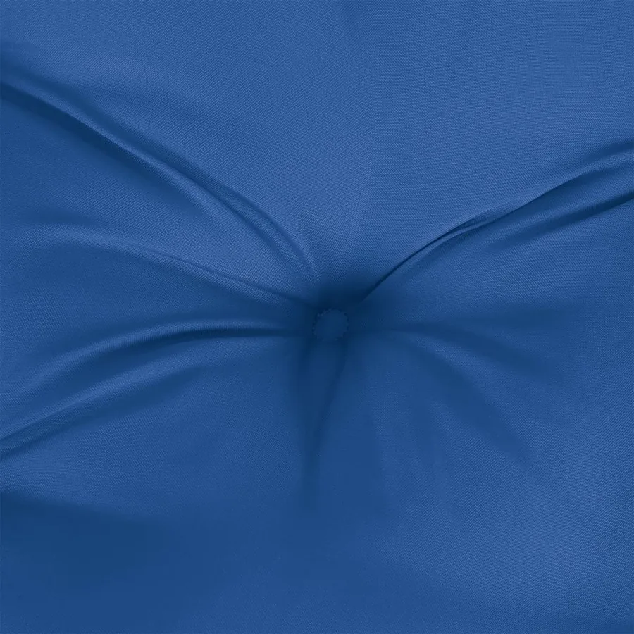 Coussin rond bleu royal Ø 100 x11 cm tissu oxford - 5