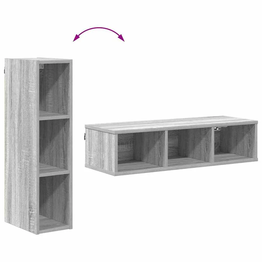 Armoire suspendue avec stockage Gris Sonoma 20 x 29,5 x 80 cm - 10