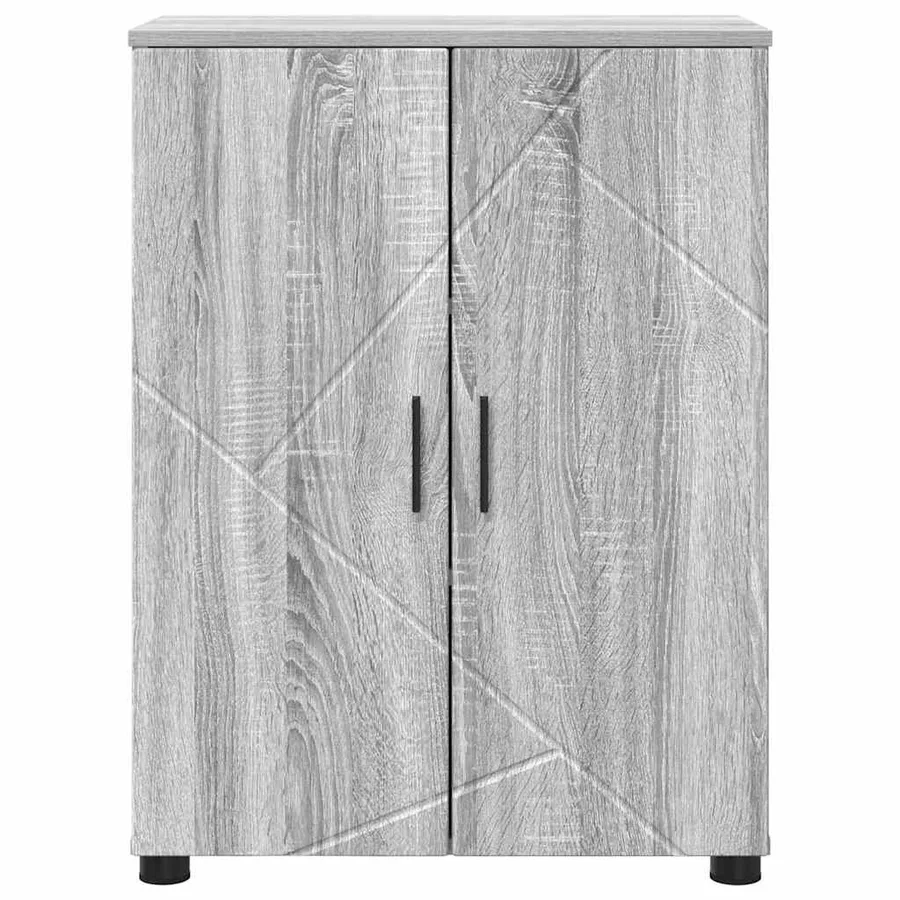 Cabinet de salle de bain avec porte Gris Sonoma 60 x 35 x 80 cm - 6