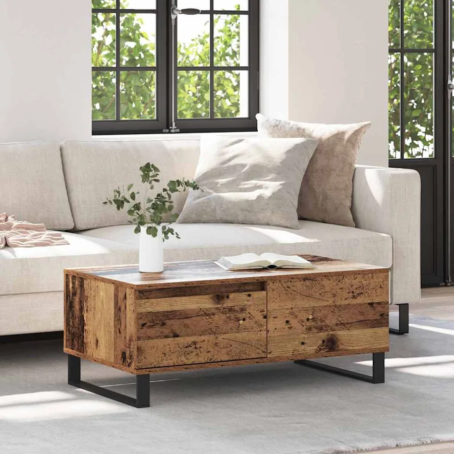 Table basse Bois Ancien 90 x 50 x 36,5 cm Bois d'ingénierie
