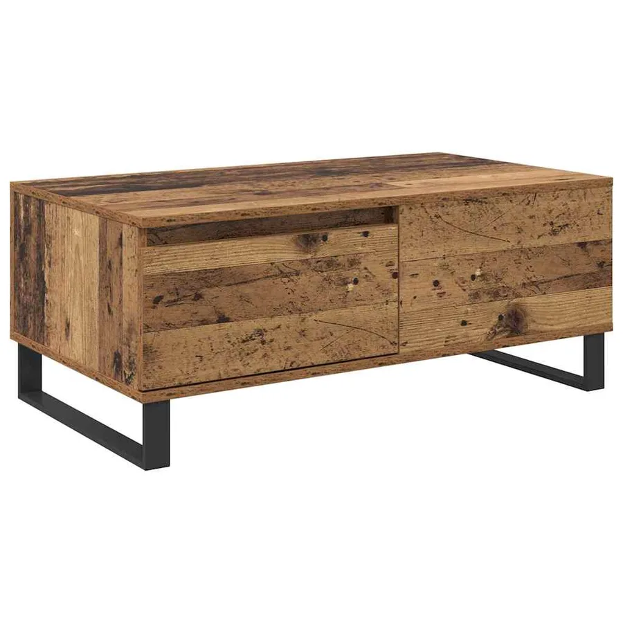 Table basse Bois Ancien 90 x 50 x 36,5 cm Bois d'ingénierie - 2