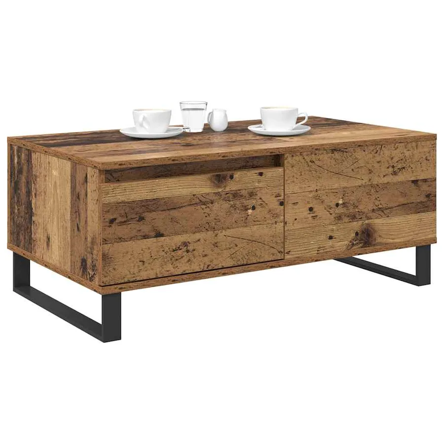 Table basse Bois Ancien 90 x 50 x 36,5 cm Bois d'ingénierie - 3