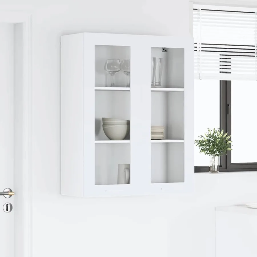 Armoire suspendue Blanc 80 x 31 x 100 cm Bois d'ingénierie - 4