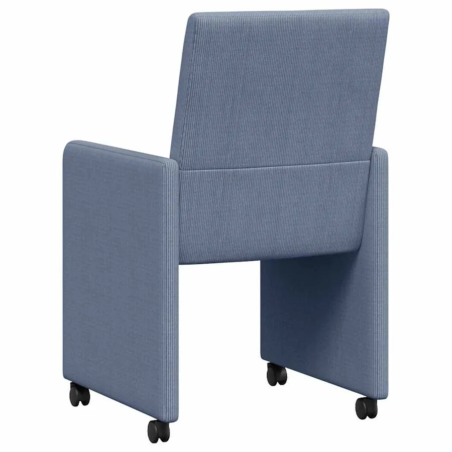 Chaises de Salle à Manger avec Roues 2 pcs Bleu 57 x 66 x 94 cm - 6