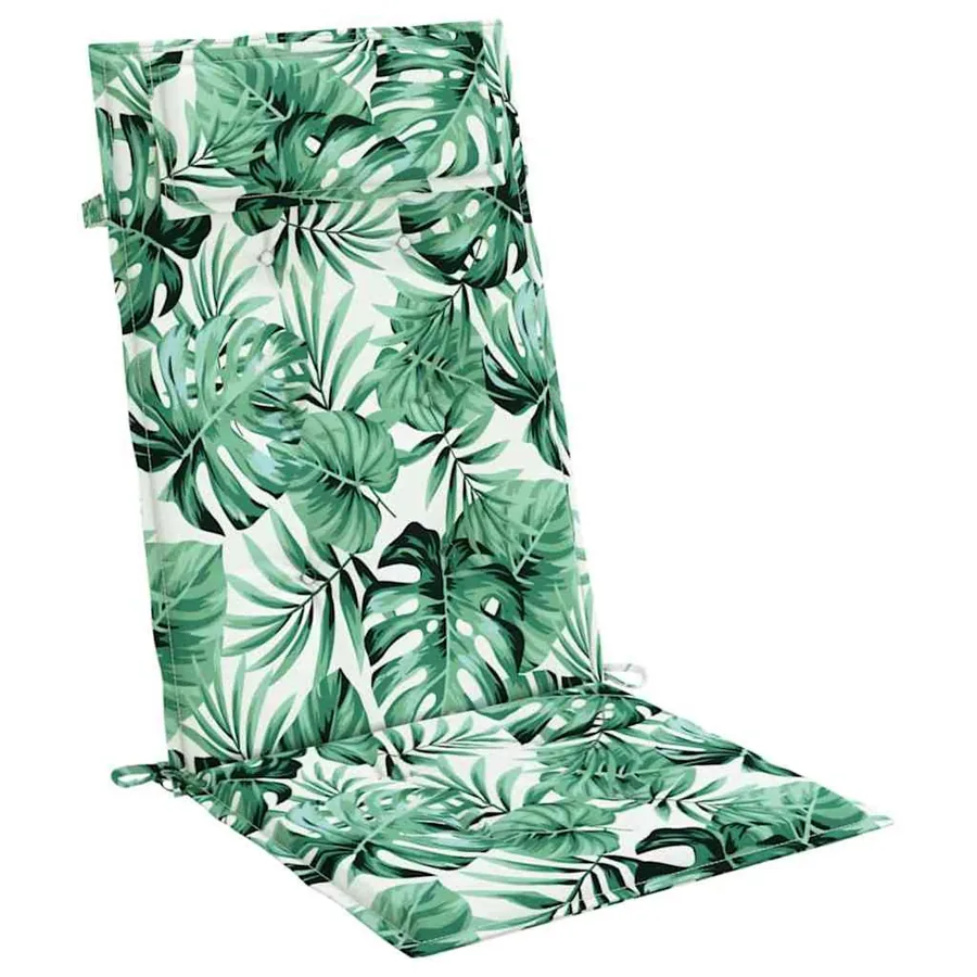 Coussins de chaise à dossier haut lot de 4 modèle de feuille - 5