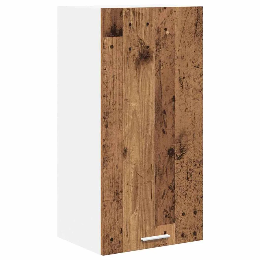 Armoire suspendue Bois ancien et Blanc 40 x 31 x 80 cm - 2