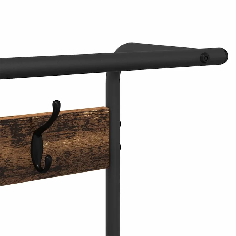 Porte-manteau Bois ancien 75 x 34 x 184 cm Bois d'ingénierie - 9