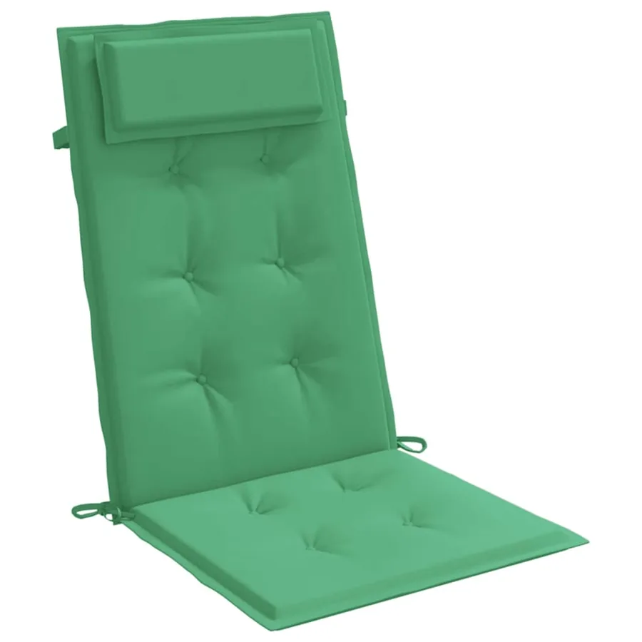 Coussins de chaise à dossier haut lot de 2 vert tissu oxford - 5