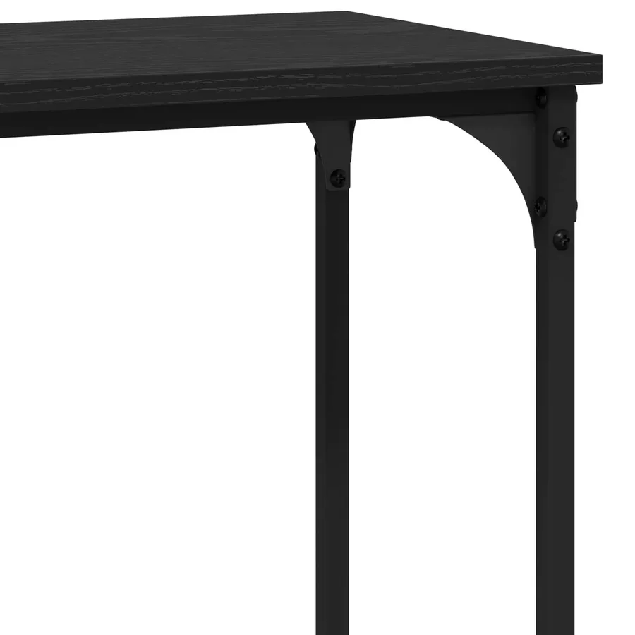 Table console Chêne noir 101 x 30.5 x 75 cm Bois d'ingénierie - 9