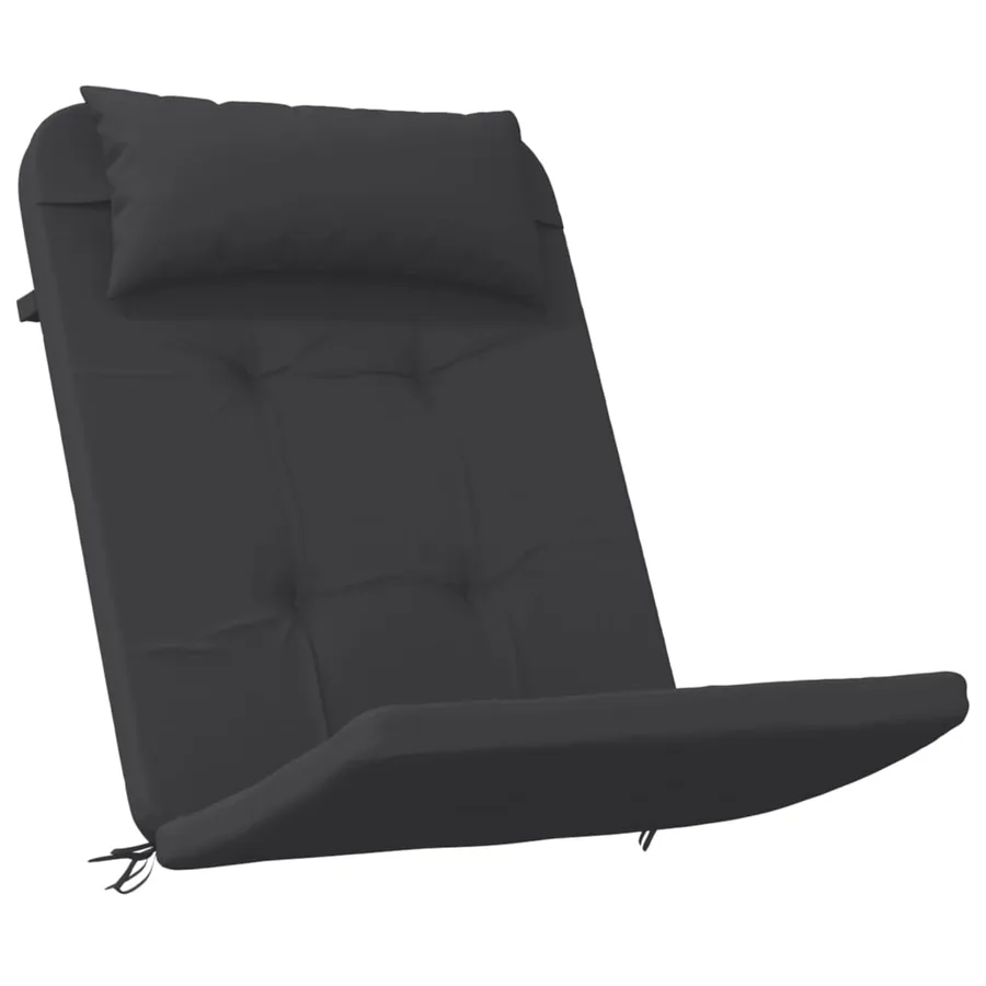 Coussins de chaise adirondack lot de 2 noir tissu oxford - 3