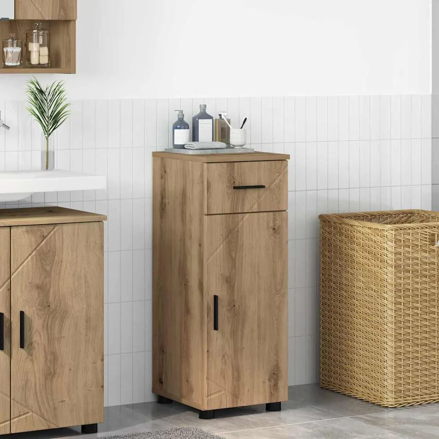 Cabinet de salle de bain Chêne artisanal 30 x 35 x 80 cm