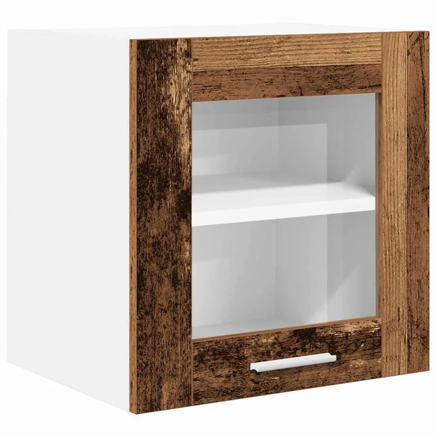 Armoire suspendue avec porte 2 pcs Bois ancien 40 x 31 x 40 cm - 5