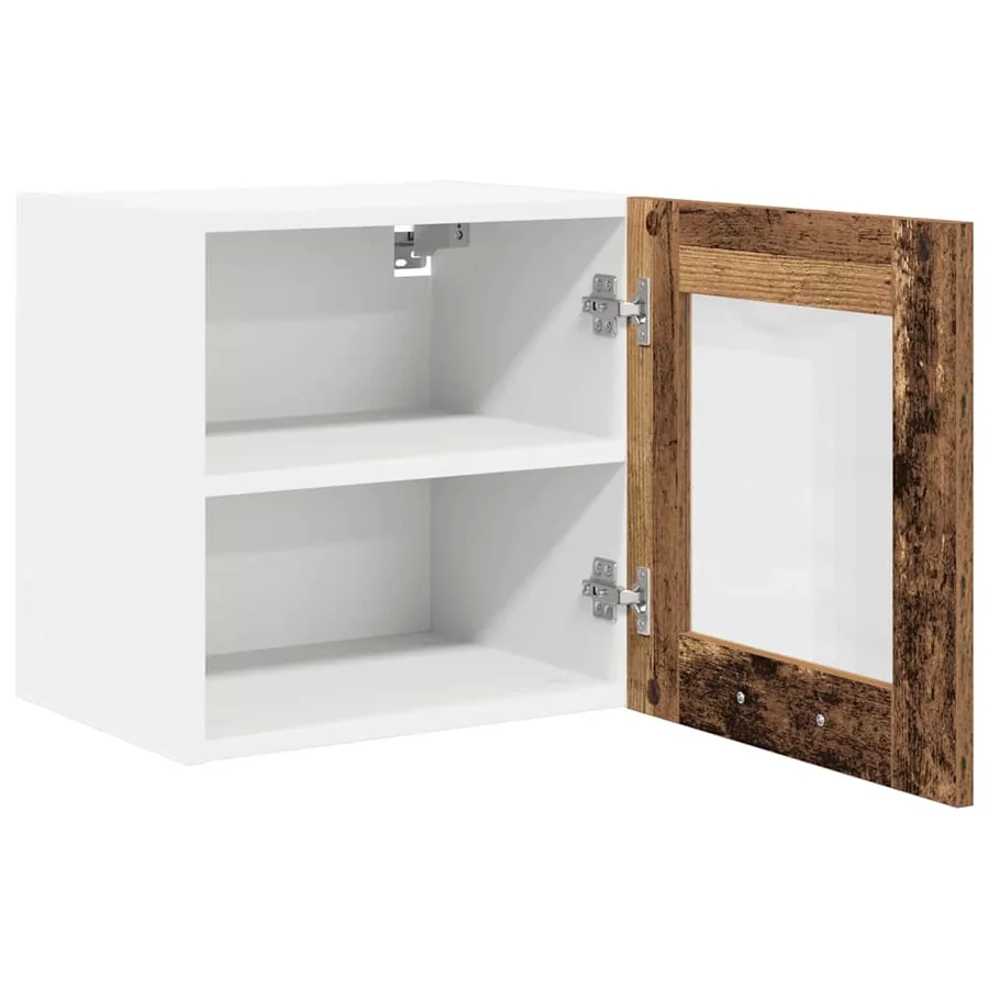 Armoire suspendue avec porte 2 pcs Bois ancien 40 x 31 x 40 cm - 6