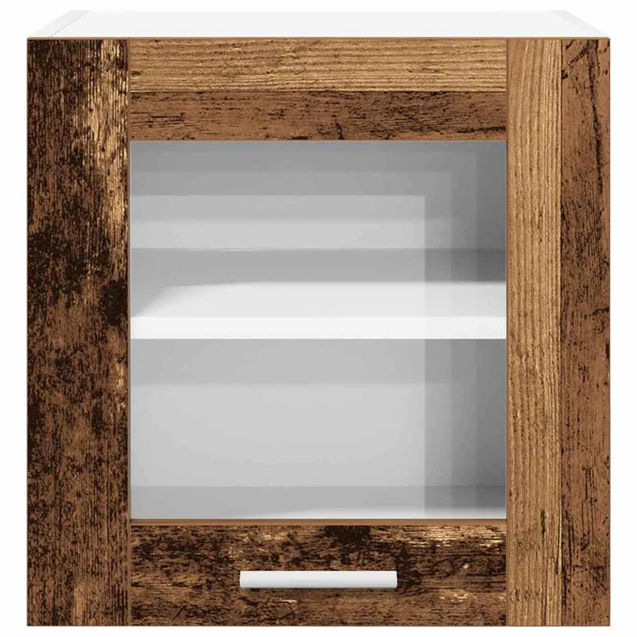 Armoire suspendue avec porte 2 pcs Bois ancien 40 x 31 x 40 cm - 7