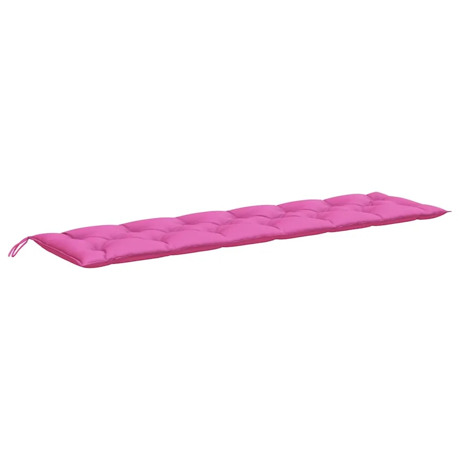 Coussins de banc de jardin lot de 2 rose 200x50x7 cm tissu - 5