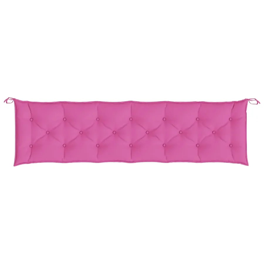 Coussins de banc de jardin lot de 2 rose 200x50x7 cm tissu - 6