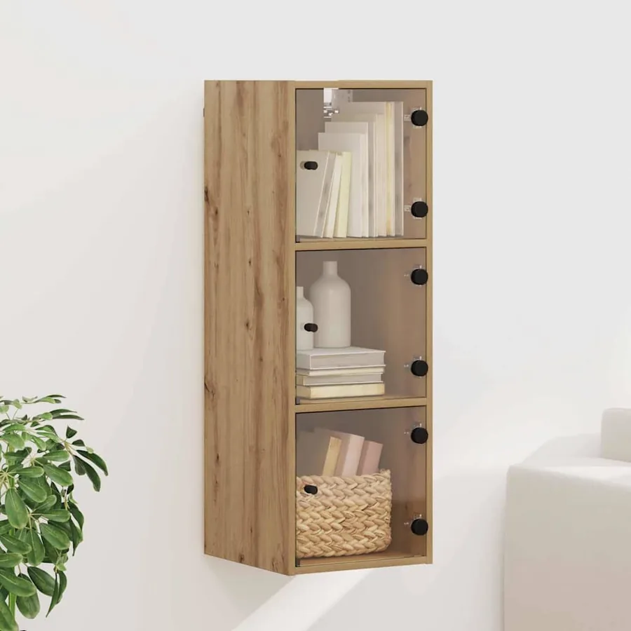 Meuble mural 35 x 37 x 102 cm Bois d'ingénierie Chêne artisanal