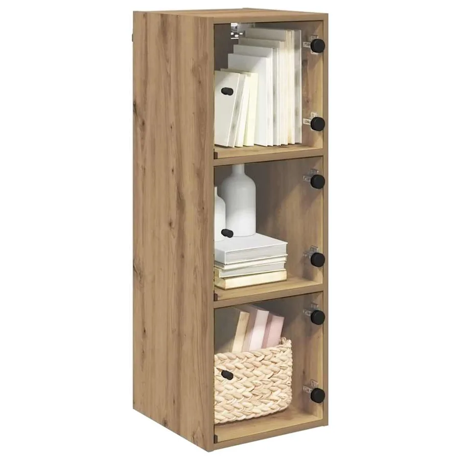 Meuble mural 35 x 37 x 102 cm Bois d'ingénierie Chêne artisanal - 3